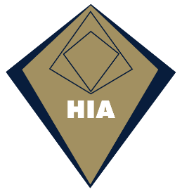 a logo with white text