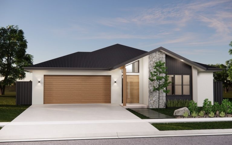 a house with a garage